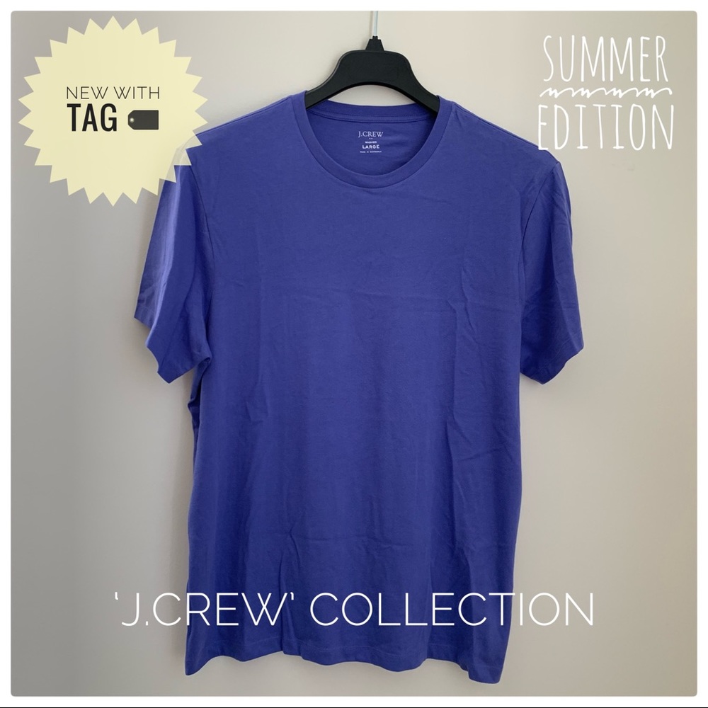 ⛵ (NWT) J. CREW Washed Short Sleeve Indigo Top / Shirt 100% Cotton